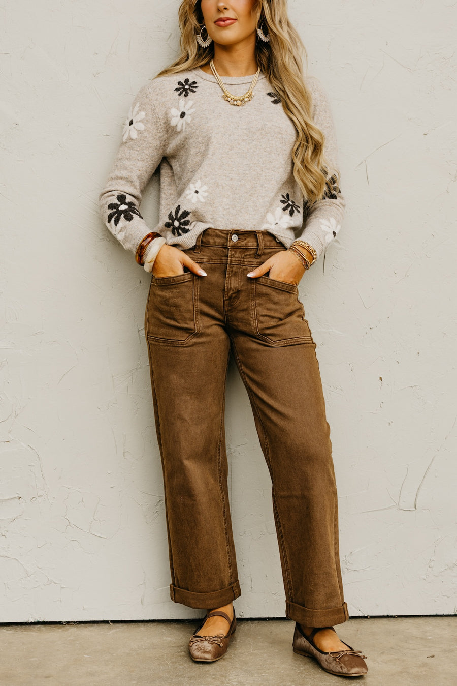 Flying Monkey | High Rise Slim Wide Leg Tab Denim
