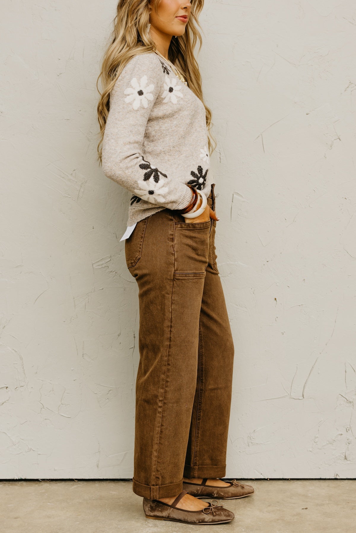 Flying Monkey | High Rise Slim Wide Leg Tab Denim
