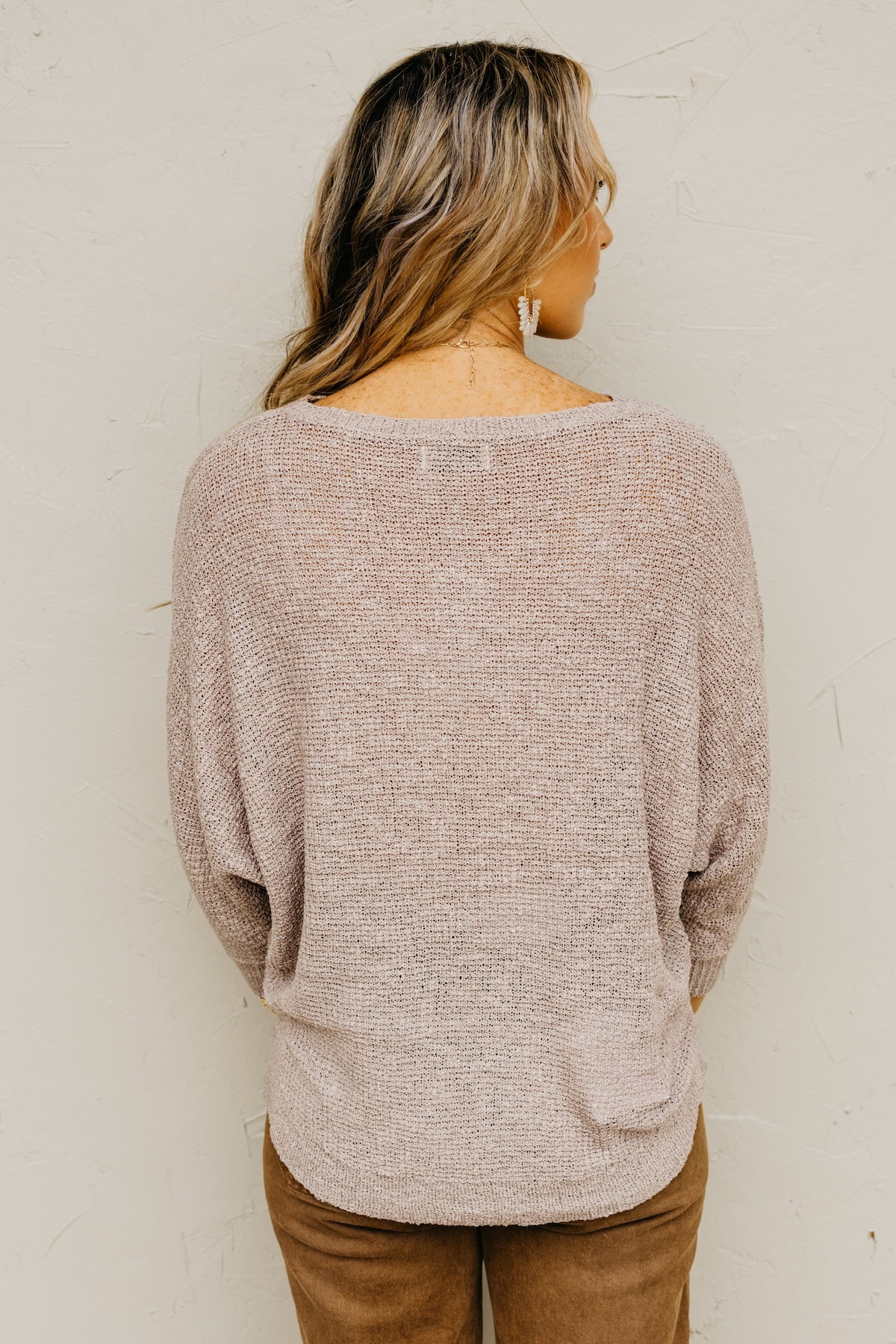 The Malaya Striped Dolman Sleeve Sweater