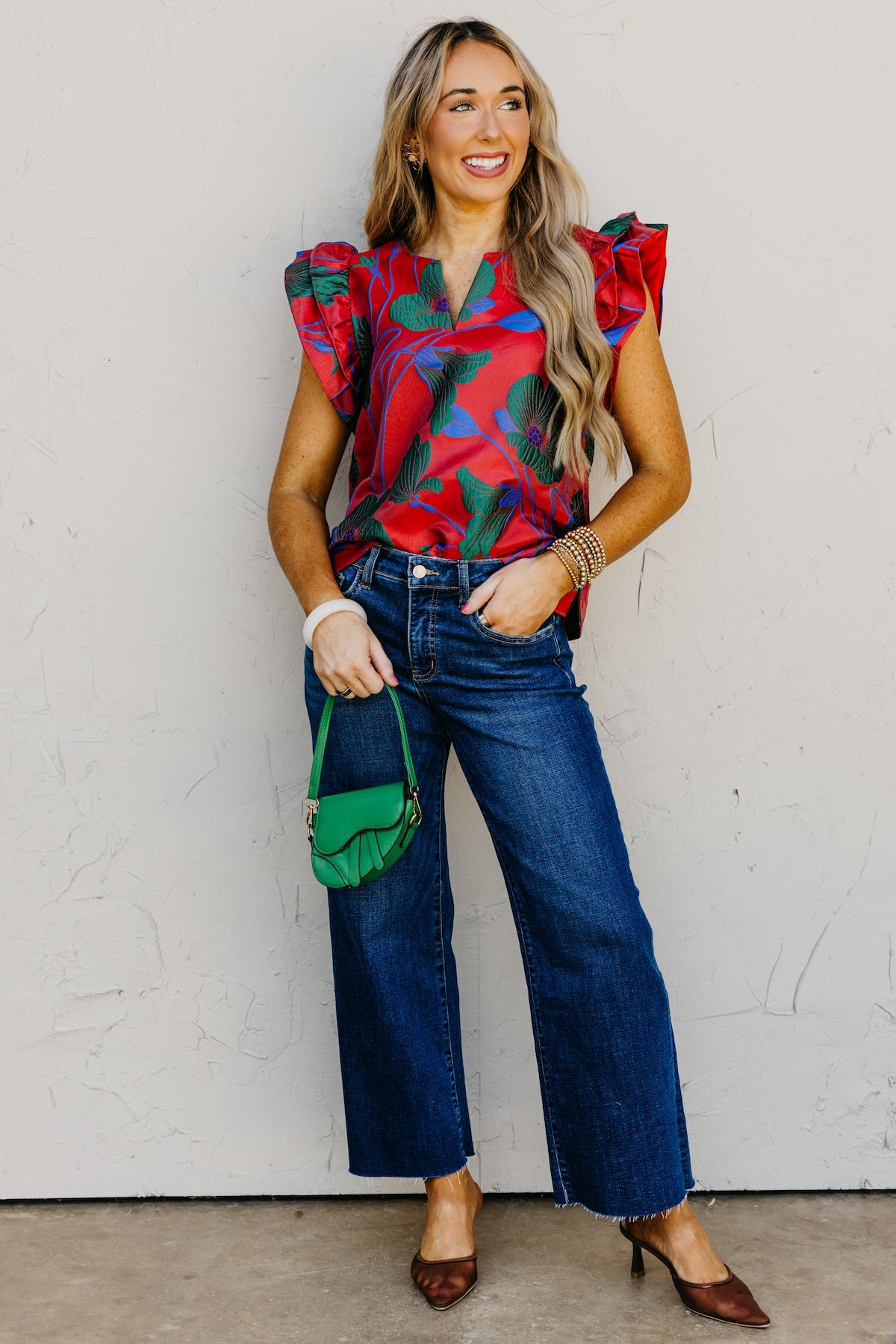 The Mikalea Jacquard Floral Top