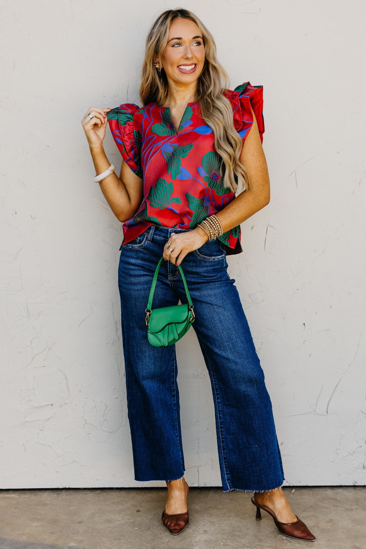 The Mikalea Jacquard Floral Top