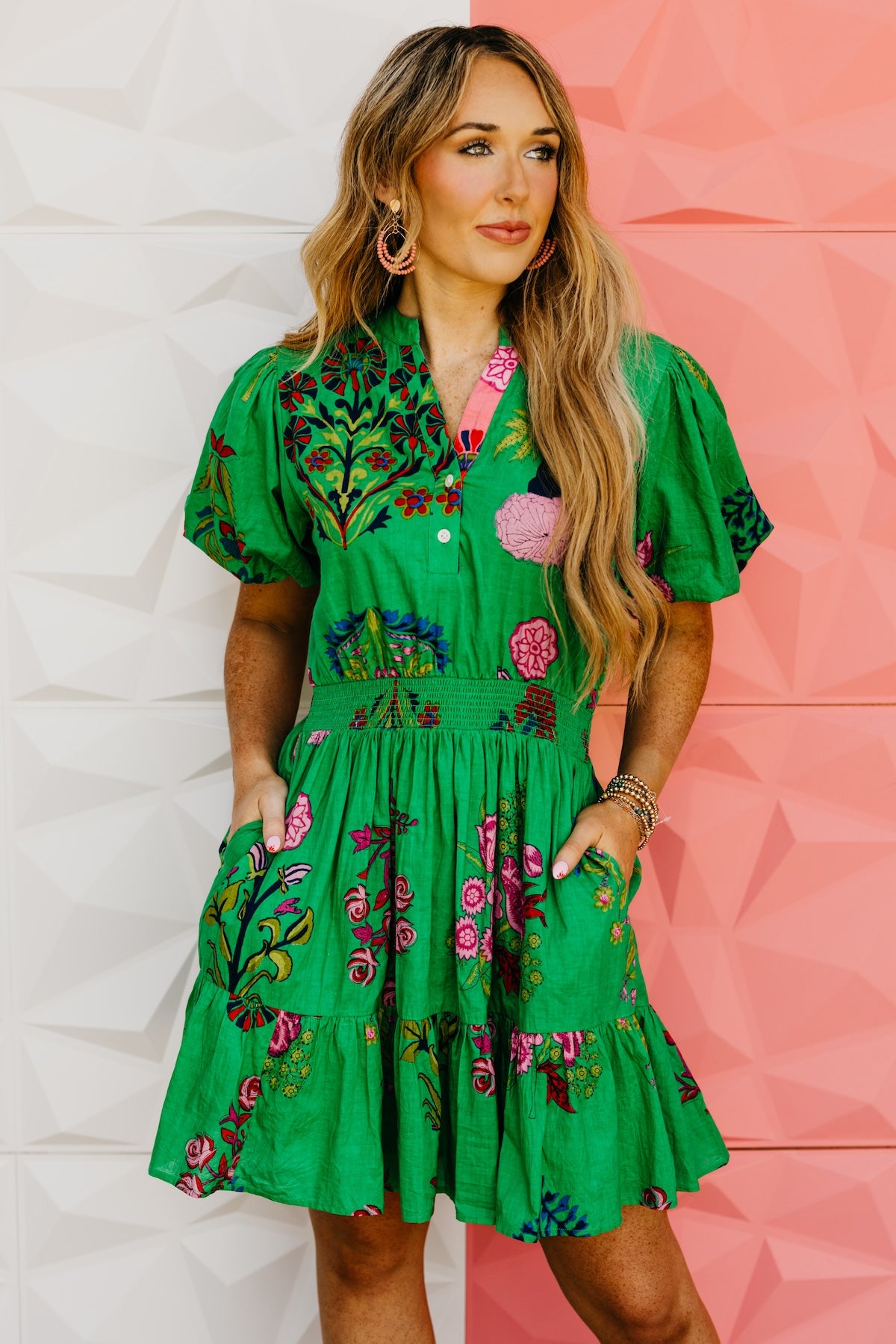 The Esmerelda Floral Smocked Mini Dress