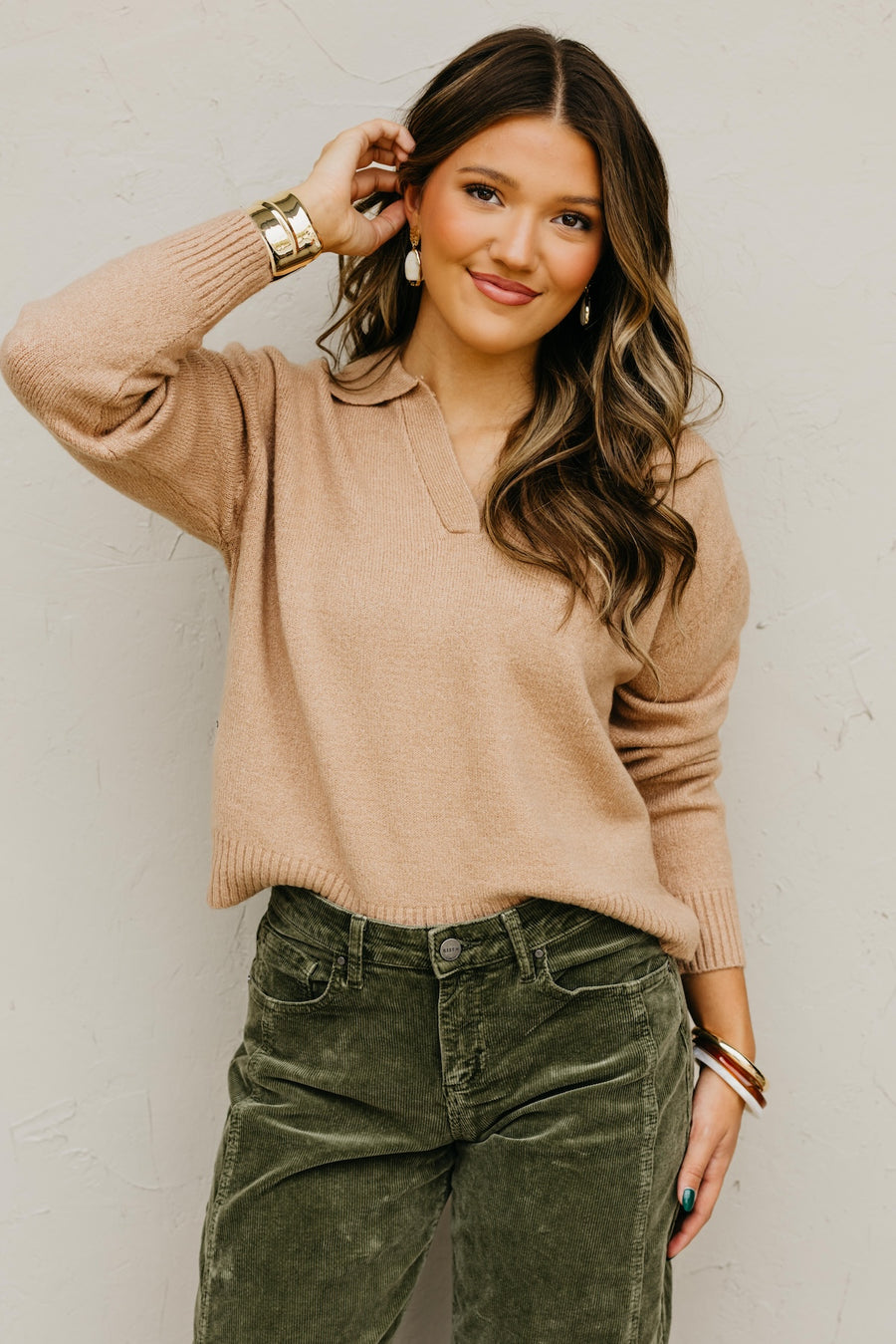 The Shep Collared V Neck Sweater