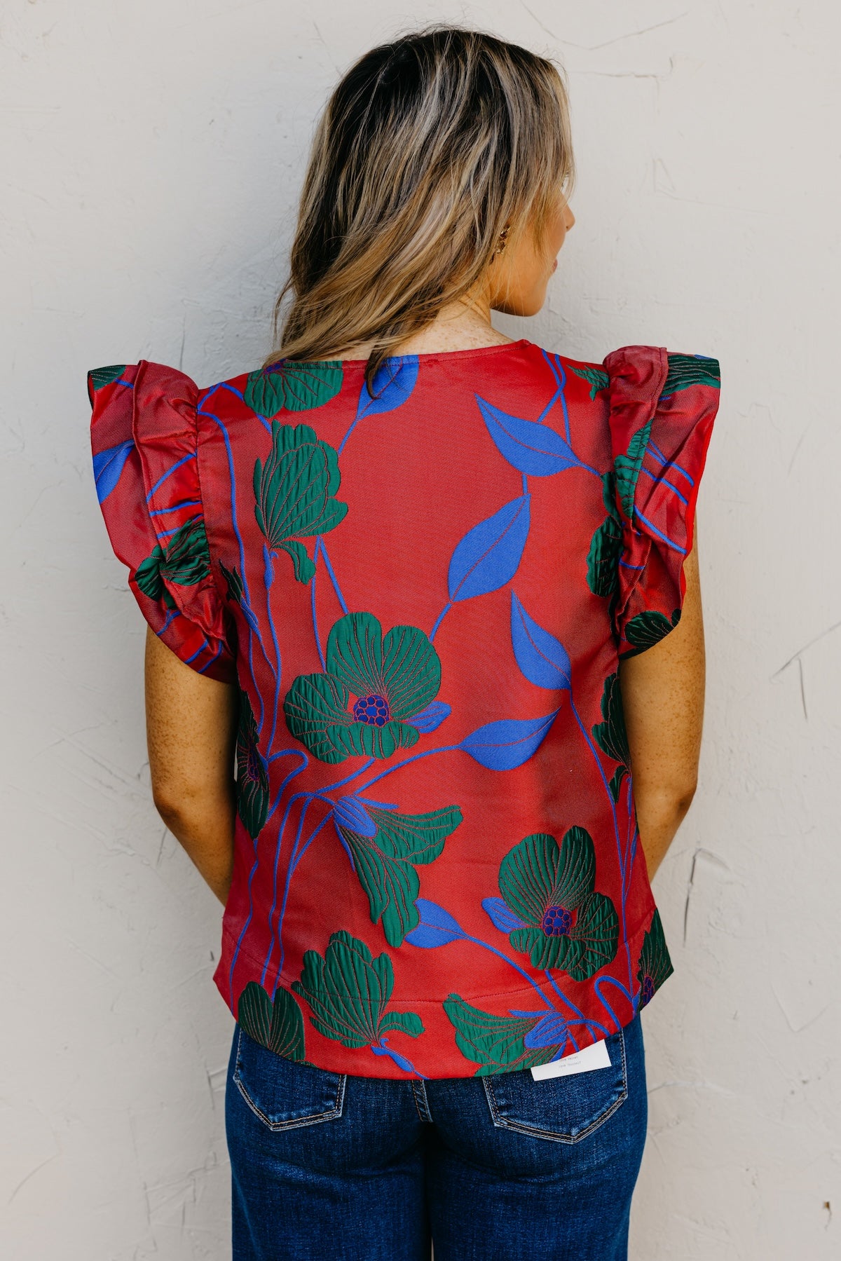 The Mikalea Jacquard Floral Top