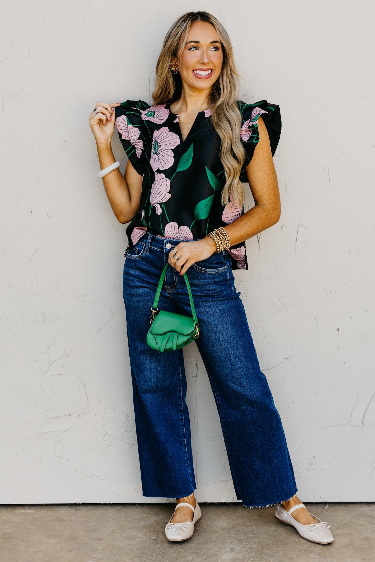 The Mikalea Jacquard Floral Top
