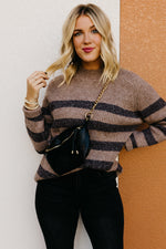 The Myah Stripe Mock Neck Sweater