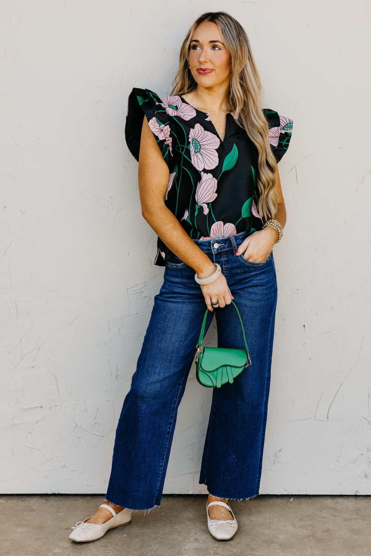 The Mikalea Jacquard Floral Top