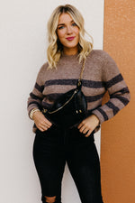 The Myah Stripe Mock Neck Sweater