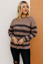 The Myah Stripe Mock Neck Sweater