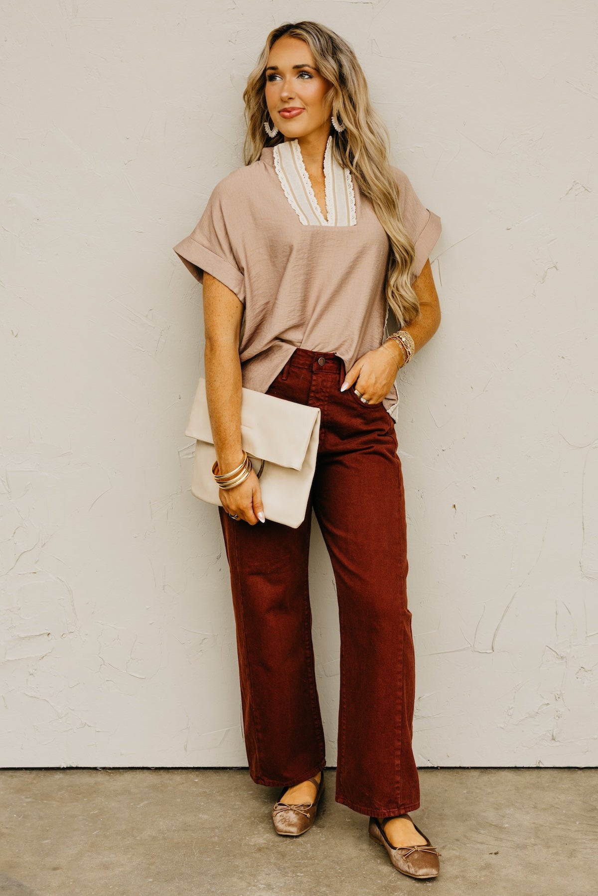 The Richie Contrast Popover Blouse