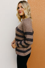 The Myah Stripe Mock Neck Sweater