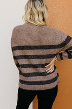 The Myah Stripe Mock Neck Sweater