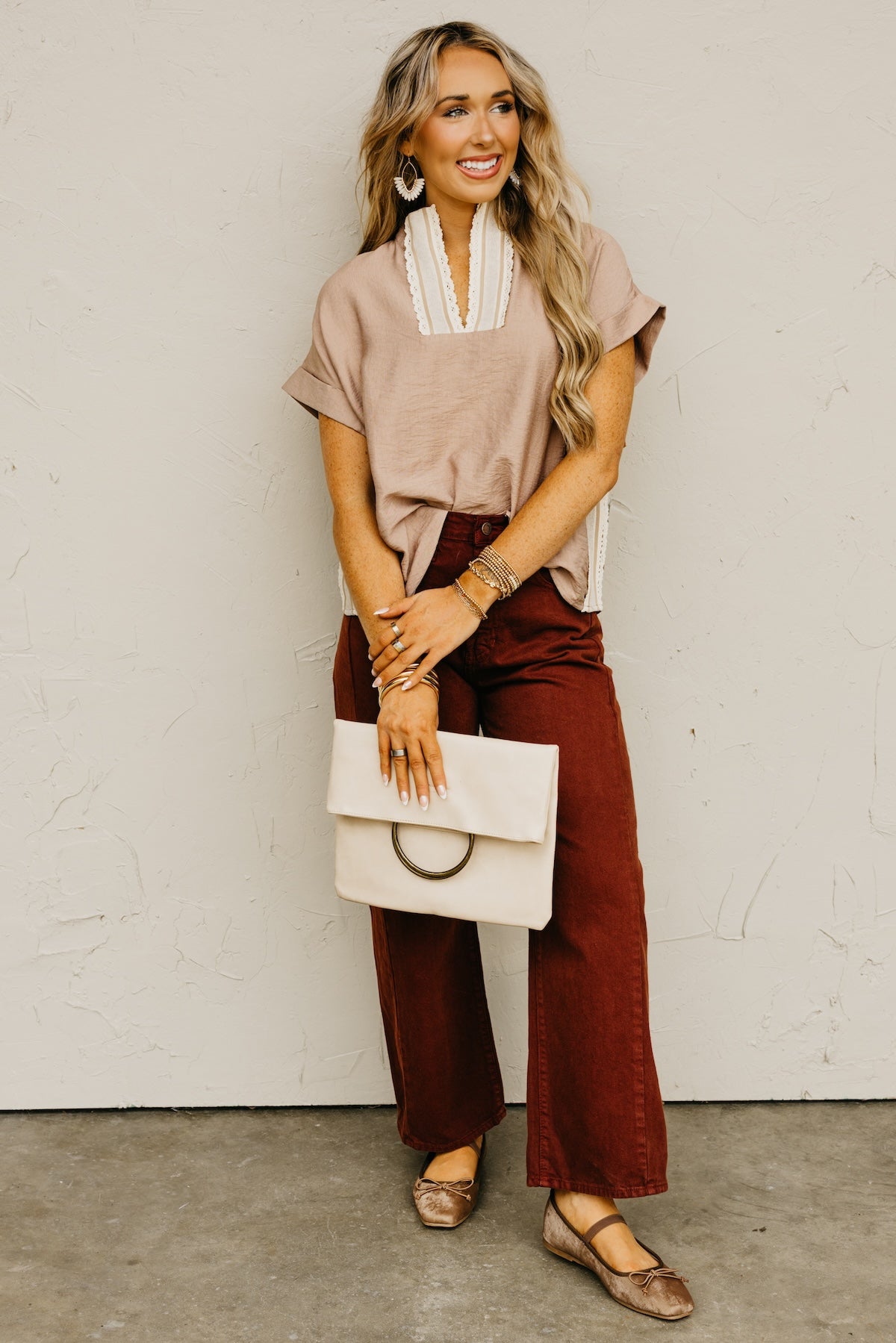 The Richie Contrast Popover Blouse