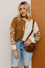 The Higgins Animal Print Colorblock Sweater