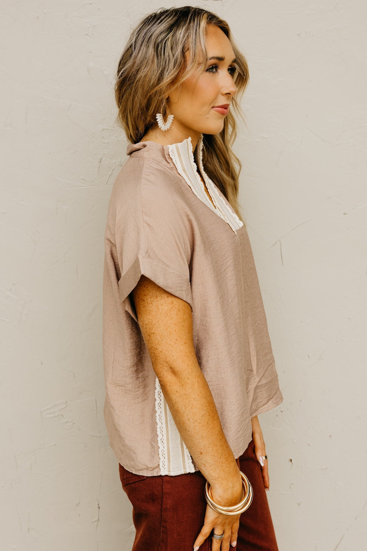 The Richie Contrast Popover Blouse