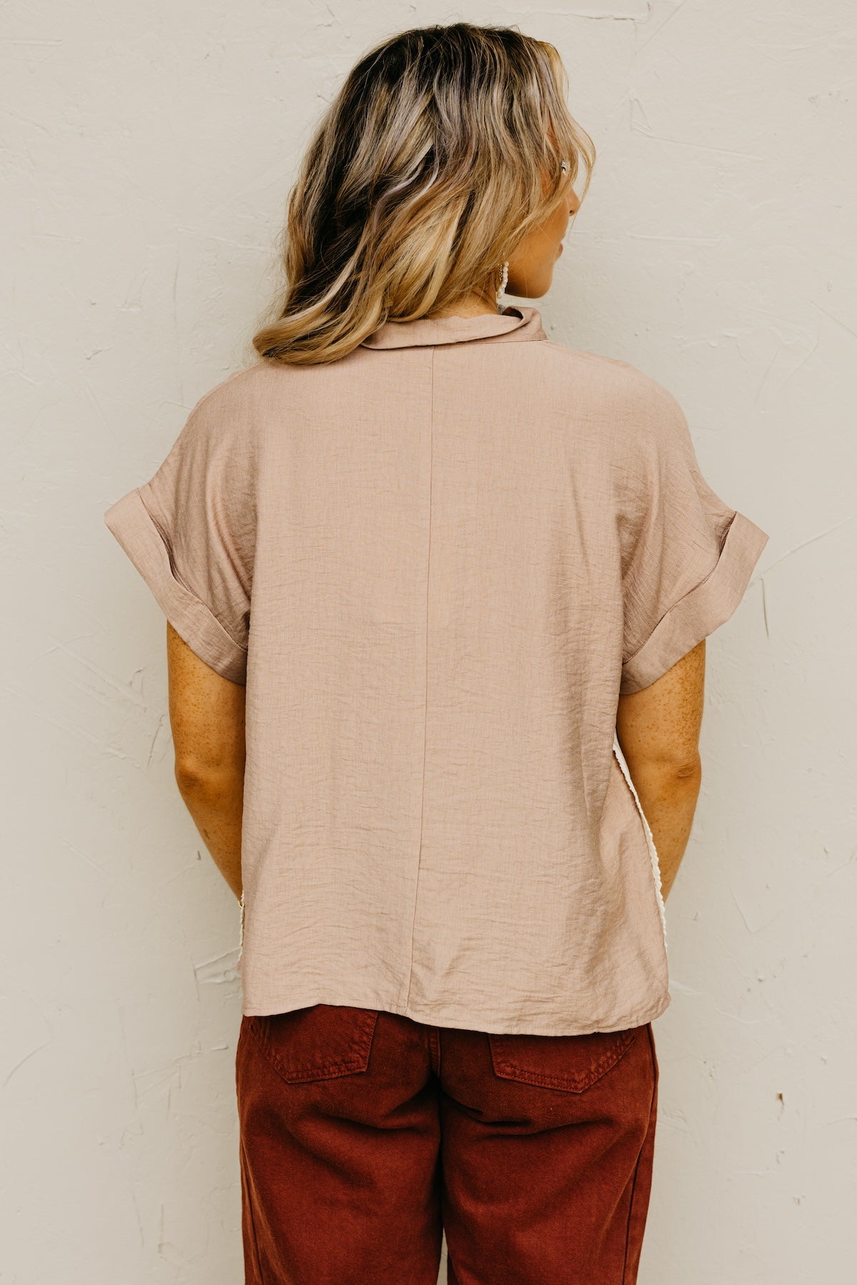 The Richie Contrast Popover Blouse