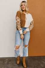 The Higgins Animal Print Colorblock Sweater