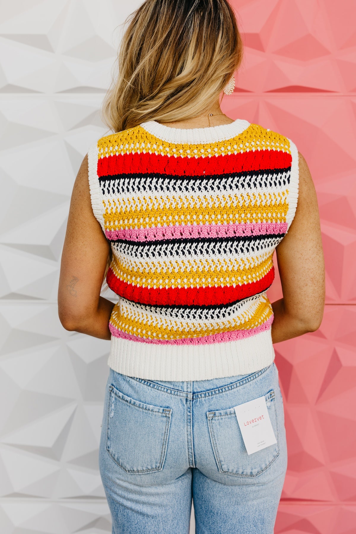 The Jesseline Color Block Sweater Vest