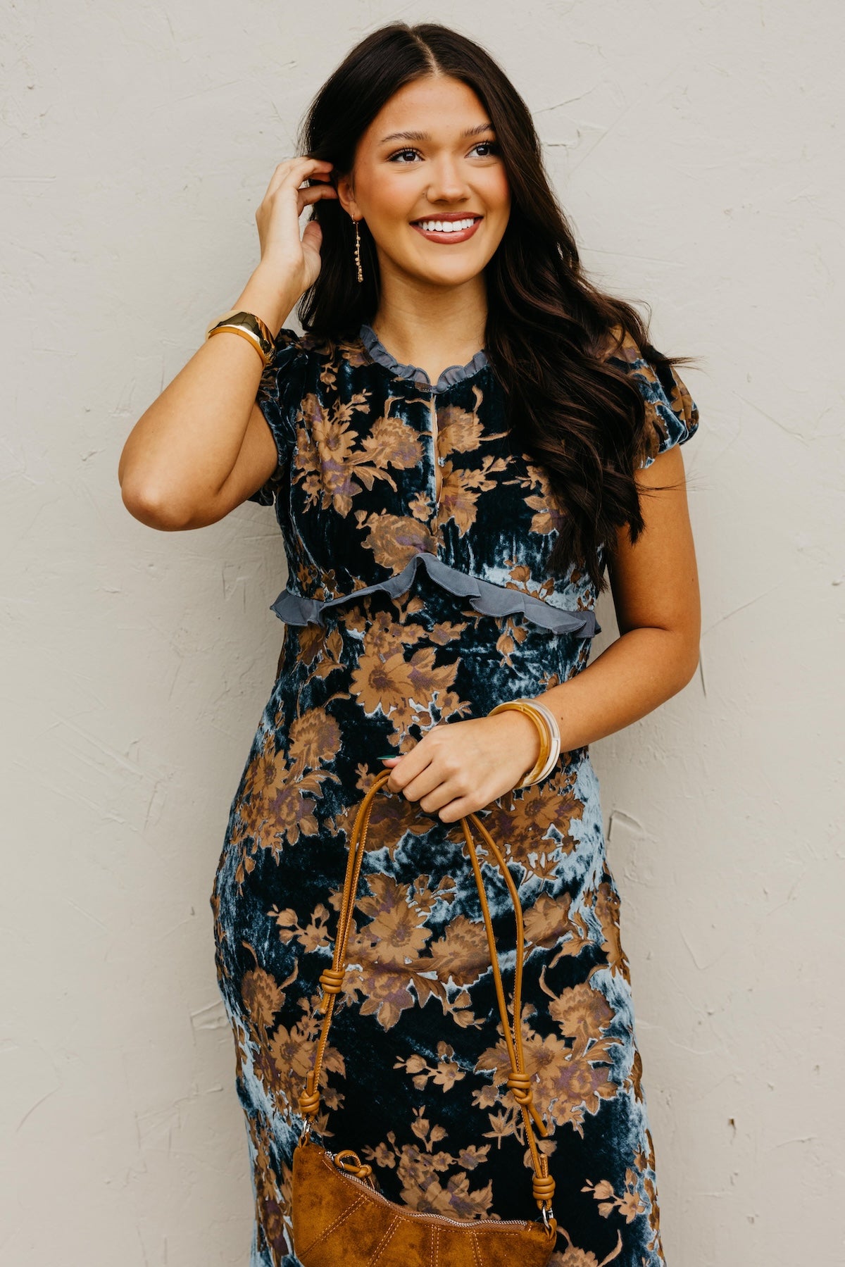 The Trini Burnout Velvet Maxi Dress