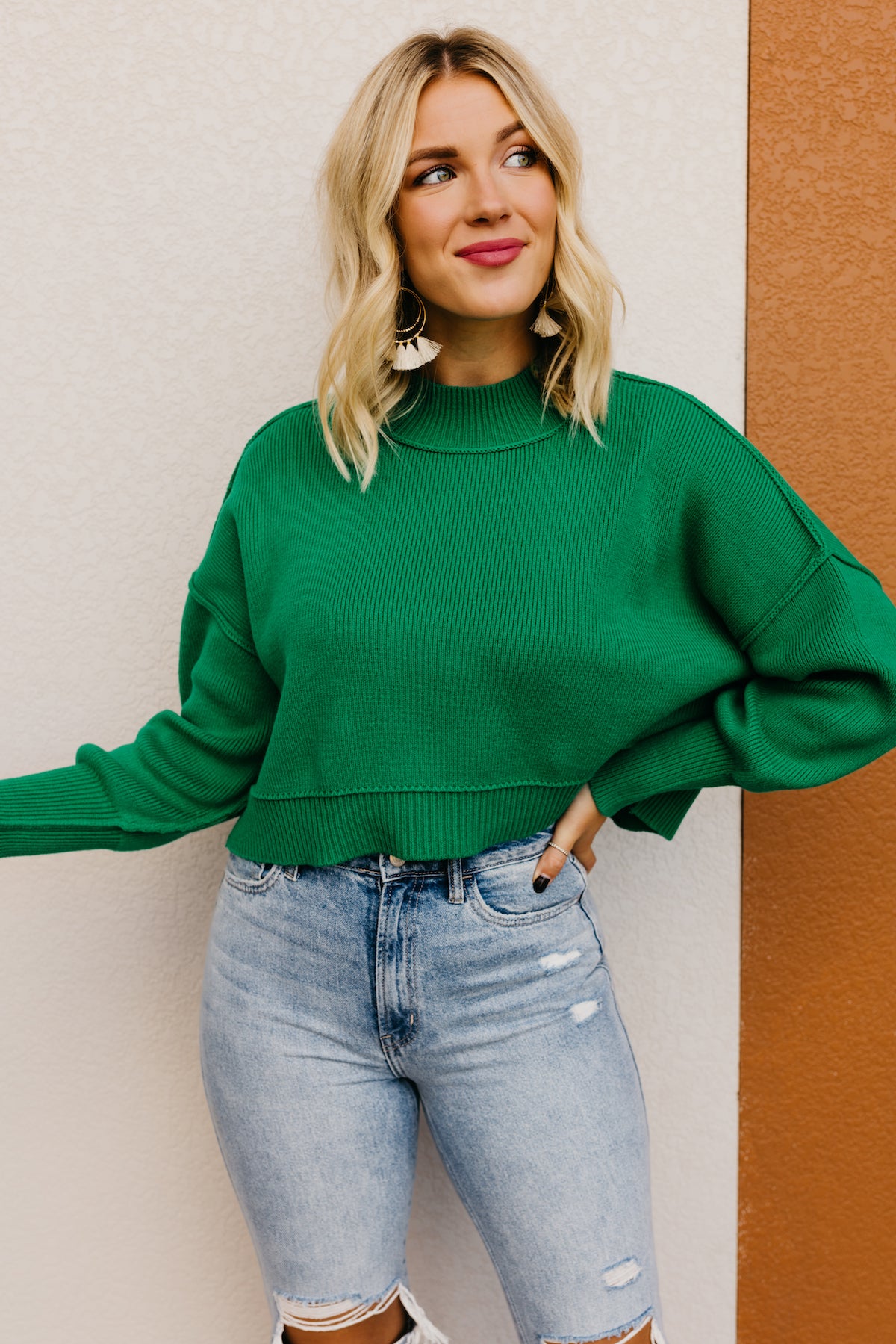 The Amos Oversized Side Slit Sweater  - FINAL SALE