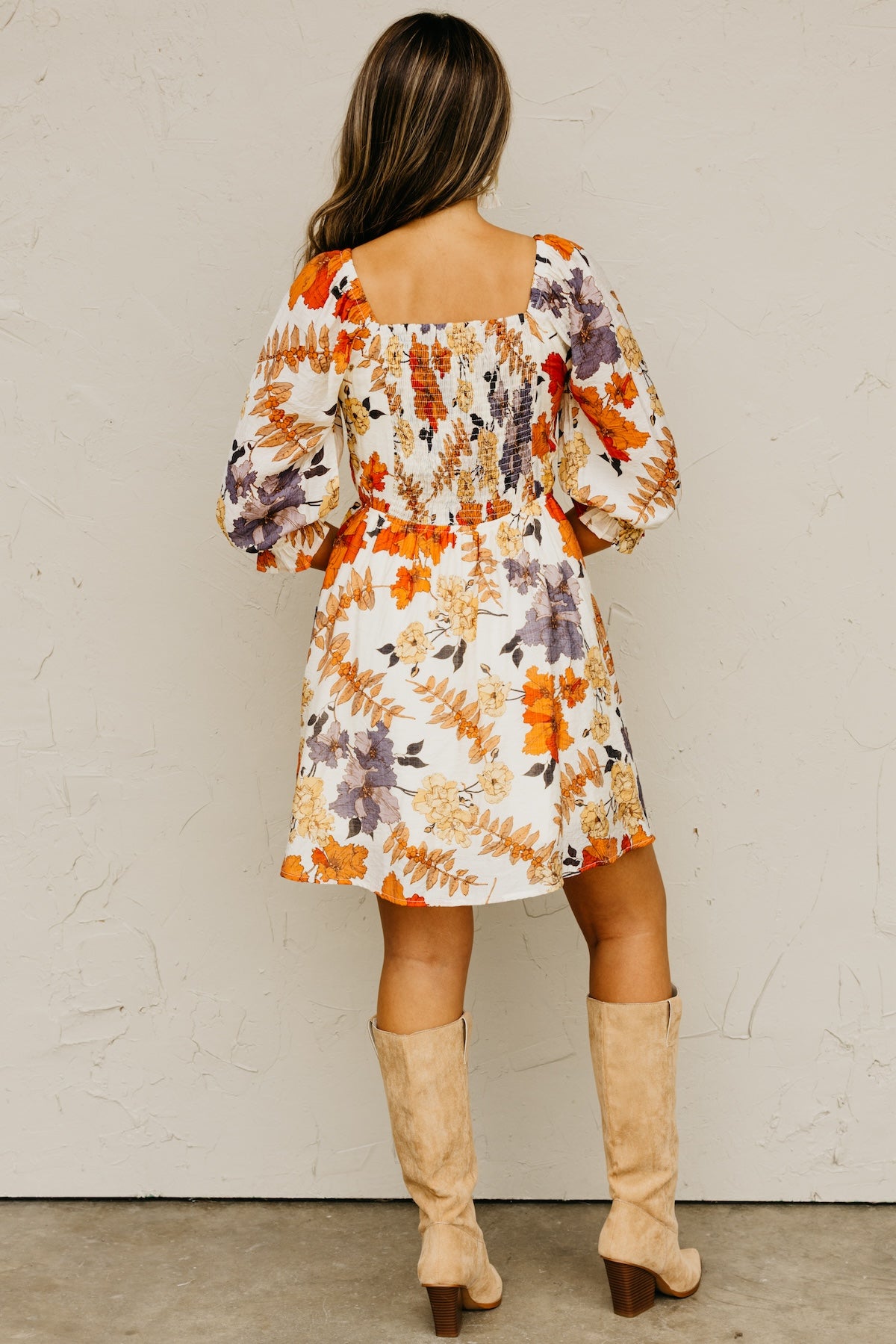 The Shay Smocked Print Mini Dress