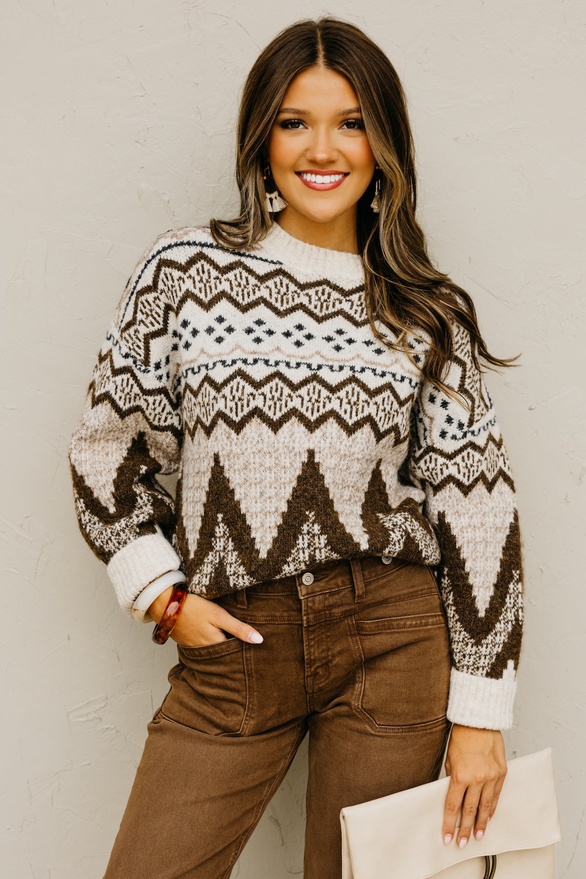 The Trina Fair Isle Print Sweater