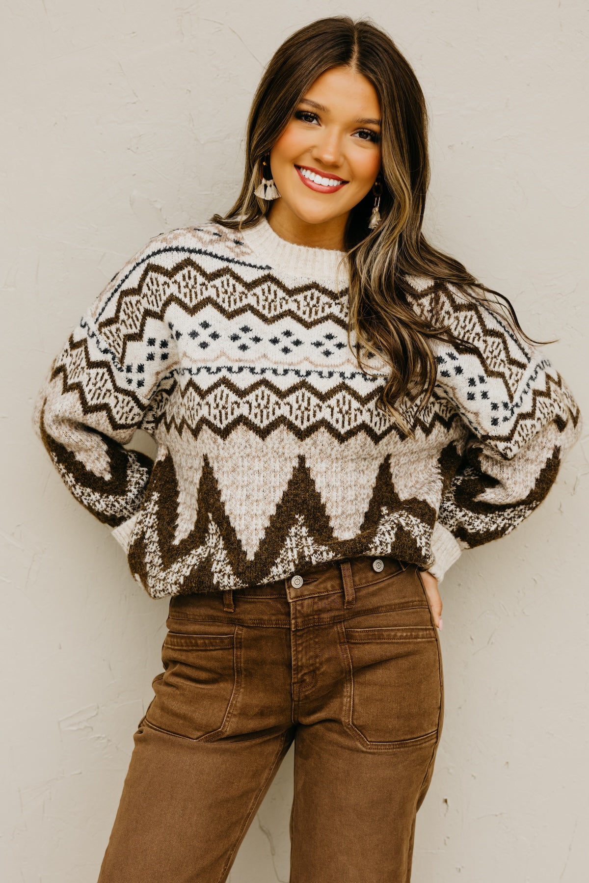 The Trina Fair Isle Print Sweater