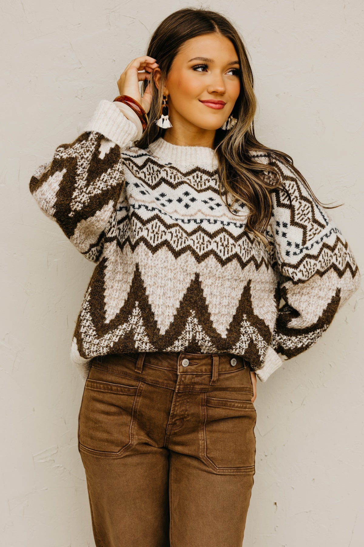The Trina Fair Isle Print Sweater