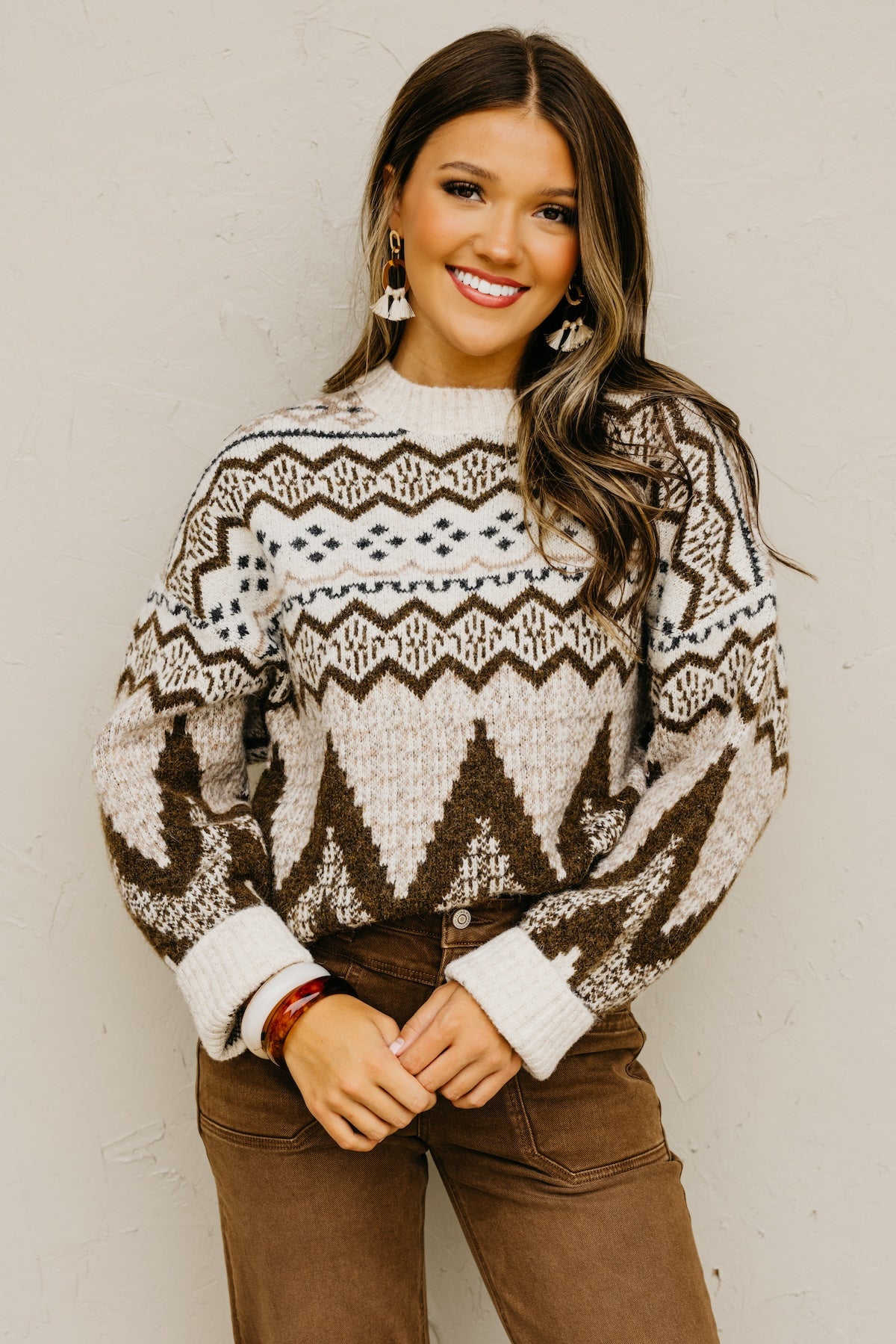 The Trina Fair Isle Print Sweater