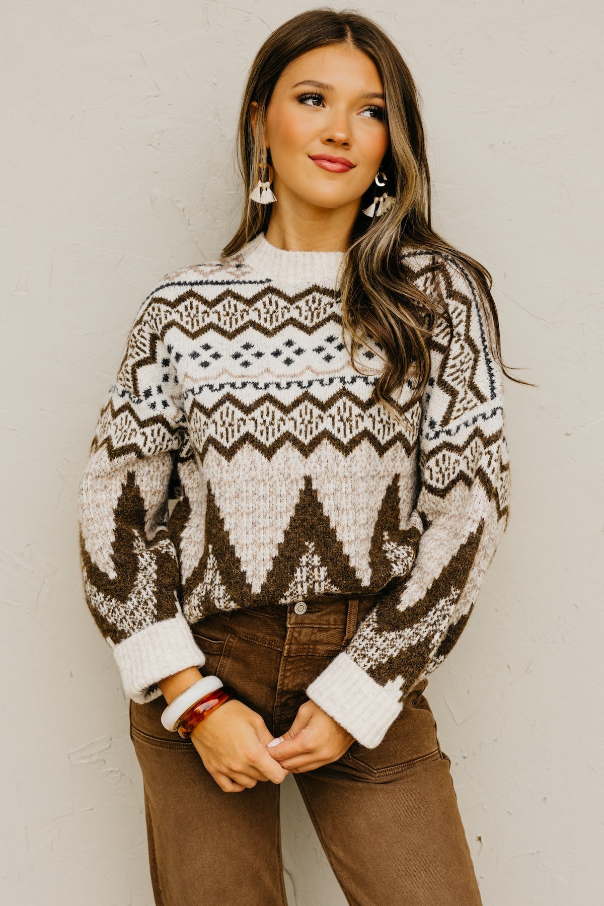 The Trina Fair Isle Print Sweater