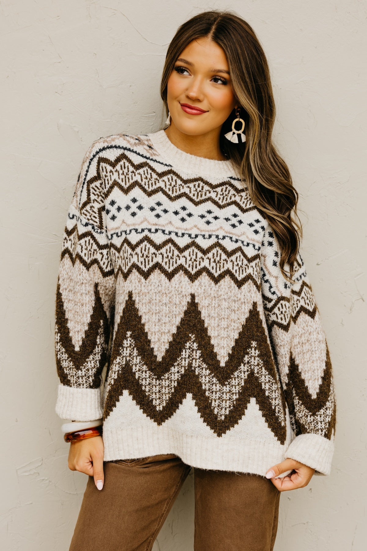 The Trina Fair Isle Print Sweater