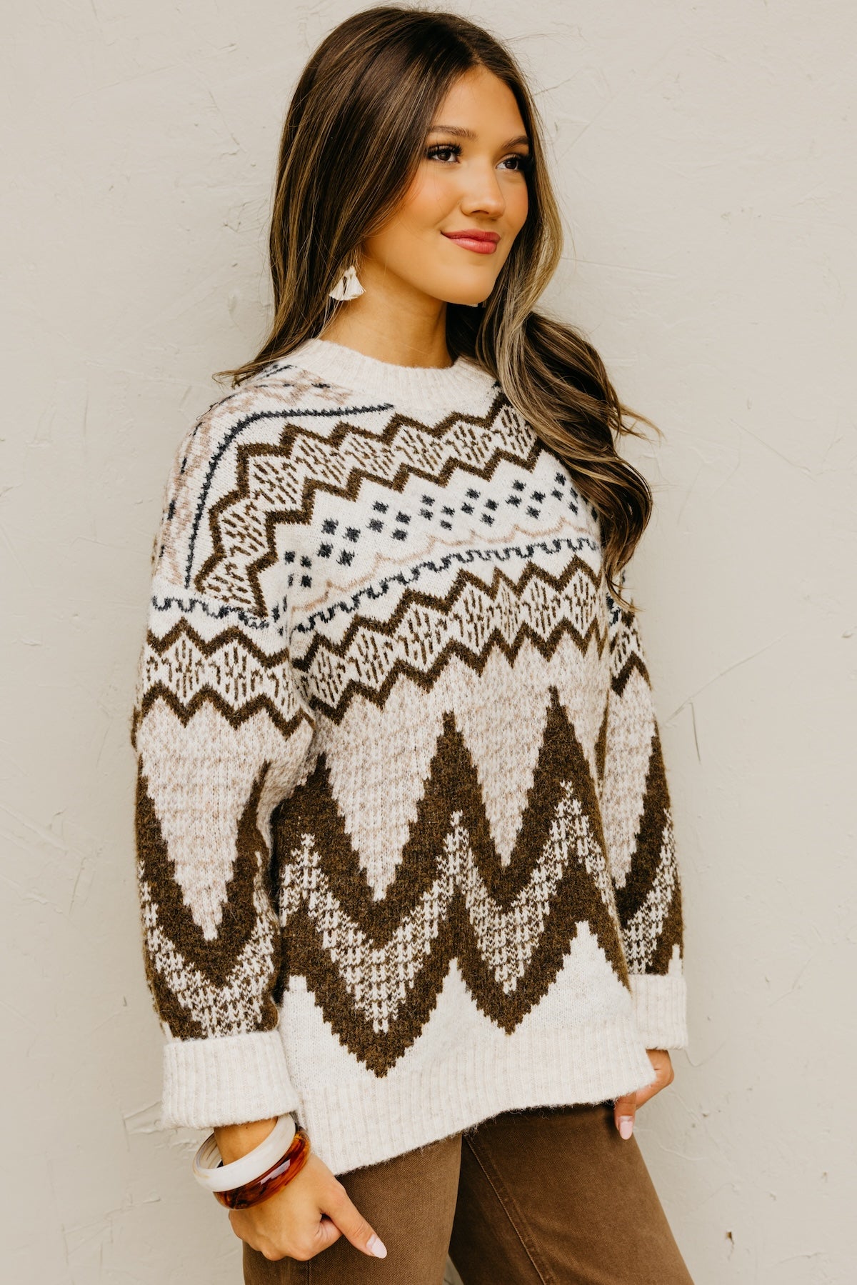 The Trina Fair Isle Print Sweater