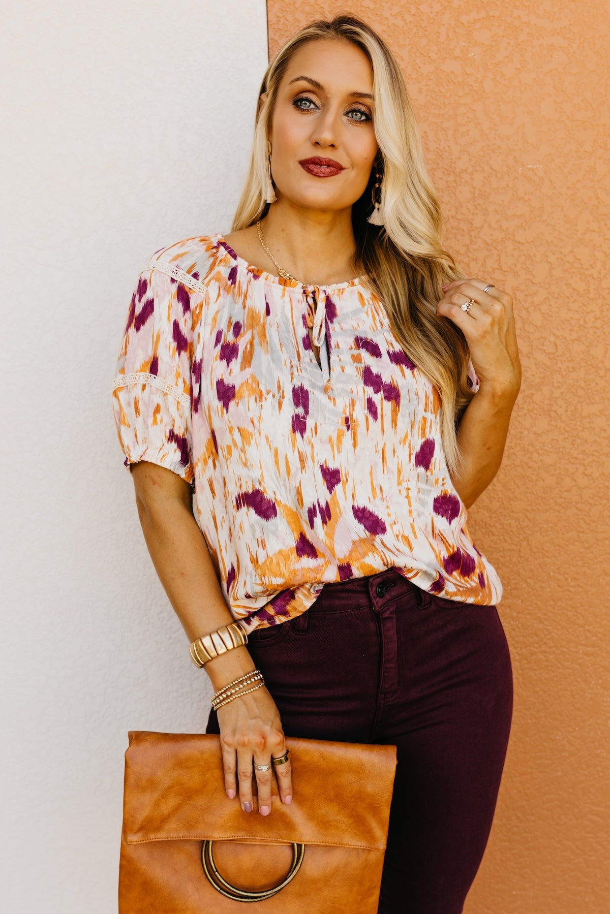 LoveStitch | The Claudia Crochet Trim Blouse