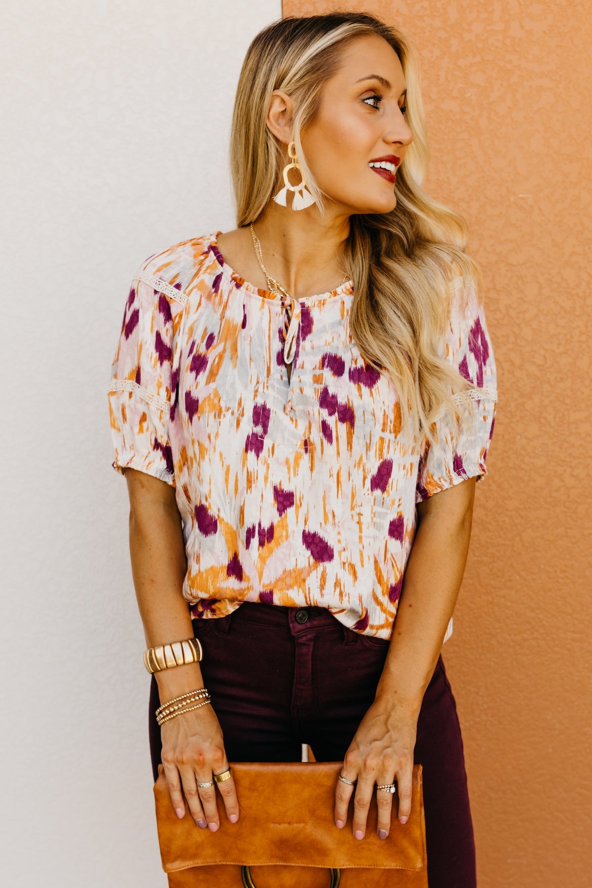LoveStitch | The Claudia Crochet Trim Blouse