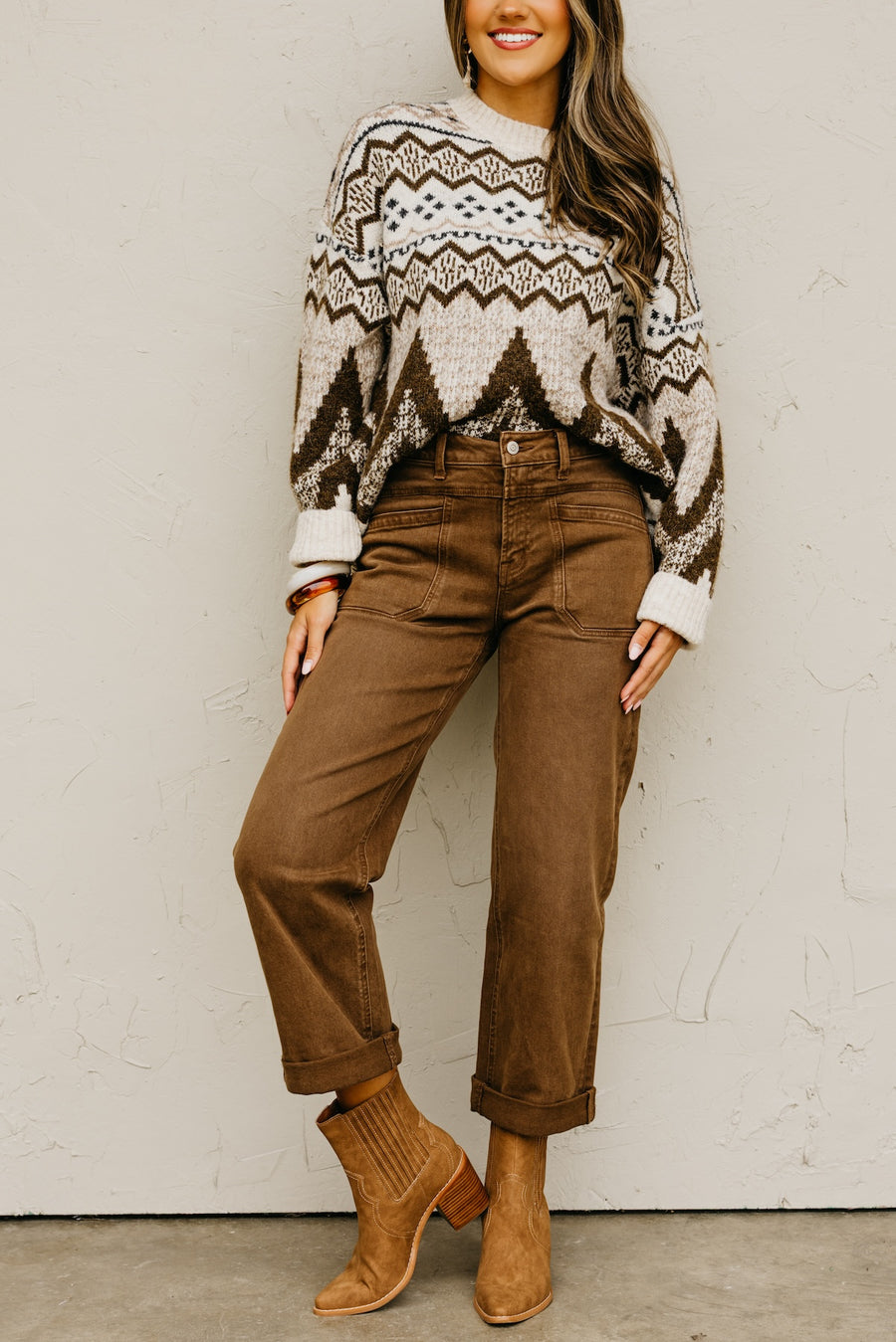 Flying Monkey | High Rise Slim Wide Leg Tab Denim