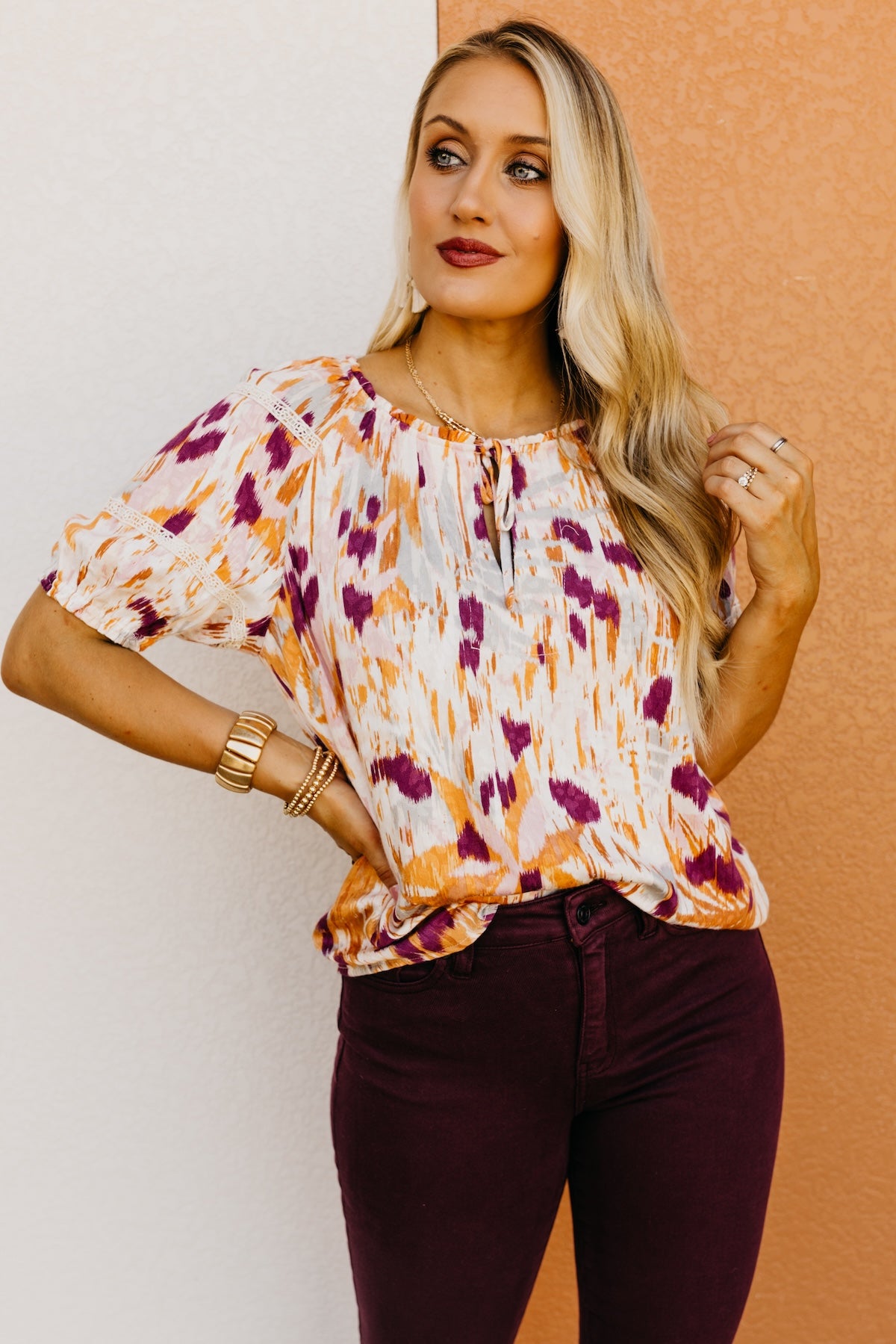 LoveStitch | The Claudia Crochet Trim Blouse