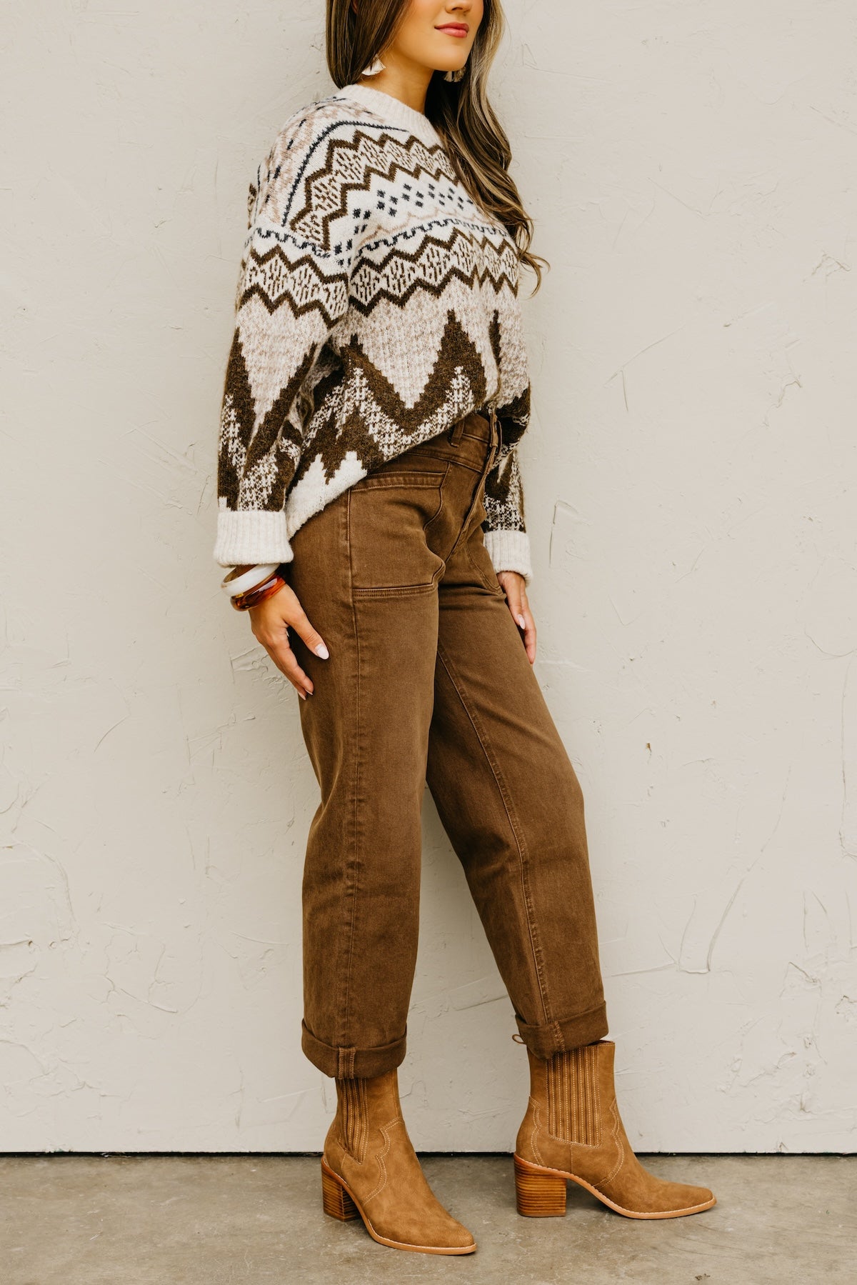 Flying Monkey | High Rise Slim Wide Leg Tab Denim