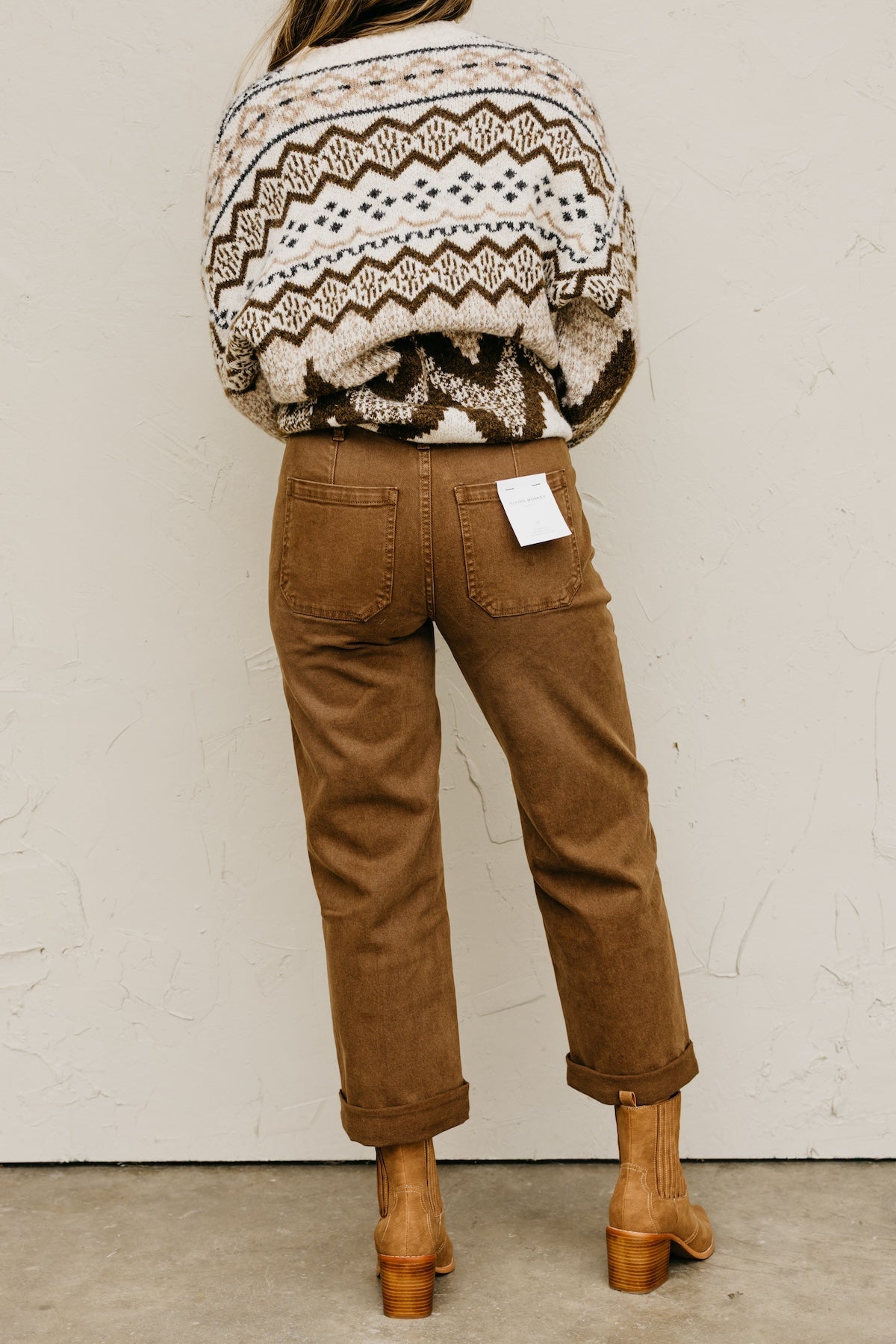 Flying Monkey | High Rise Slim Wide Leg Tab Denim