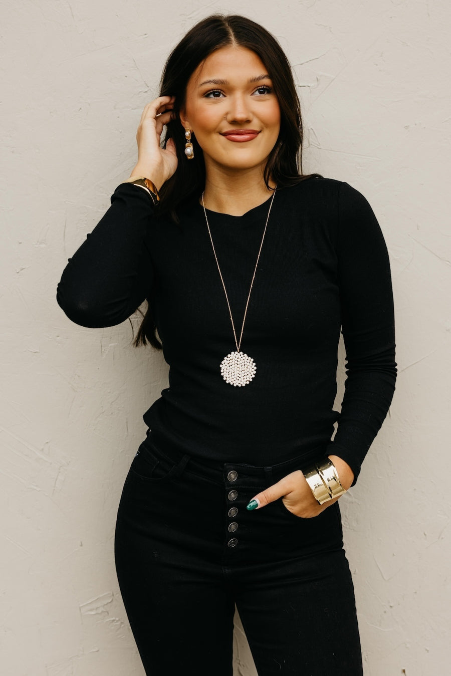 The Essential Long Sleeve Mini Ribbed Tee