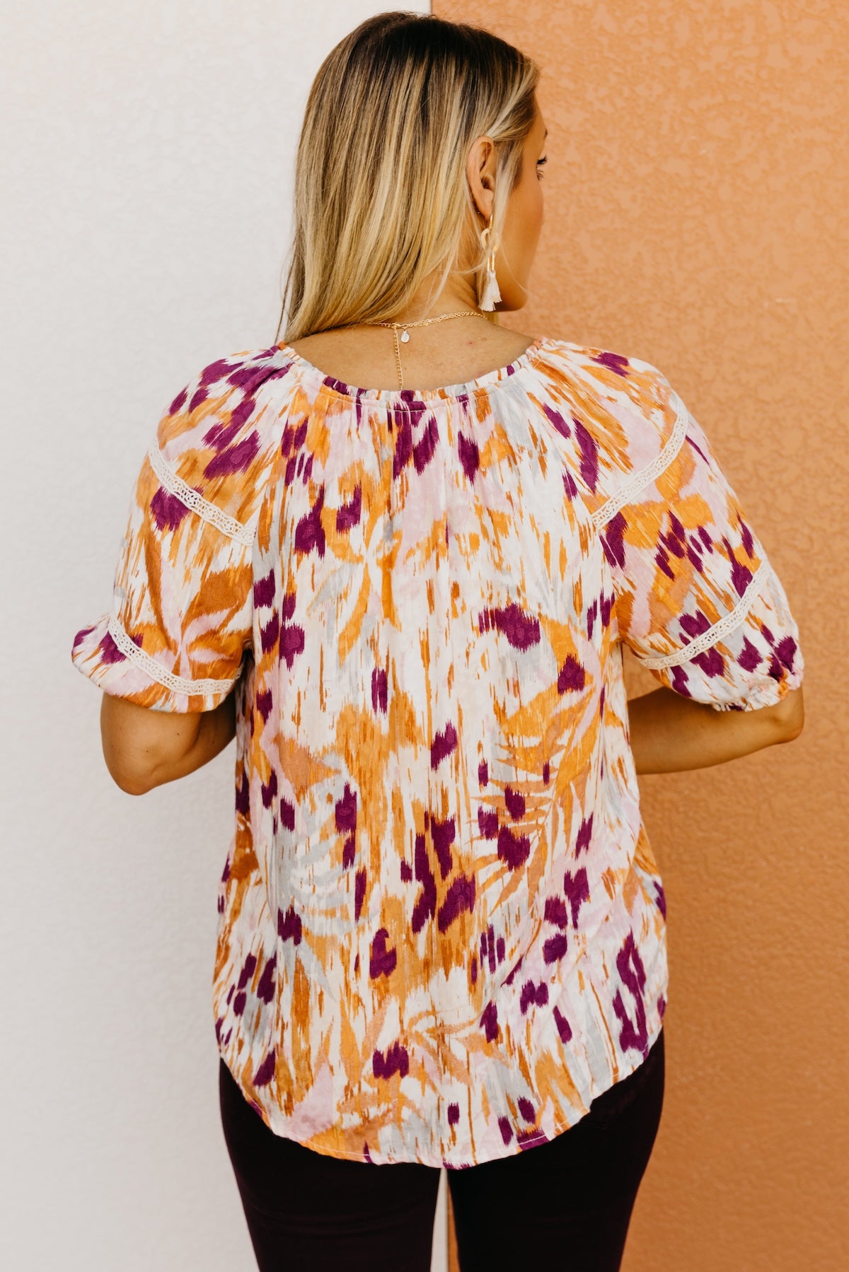 LoveStitch | The Claudia Crochet Trim Blouse