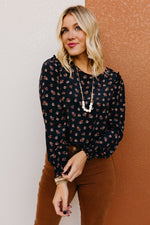 The Renee Floral Woven Ruffle Blouse