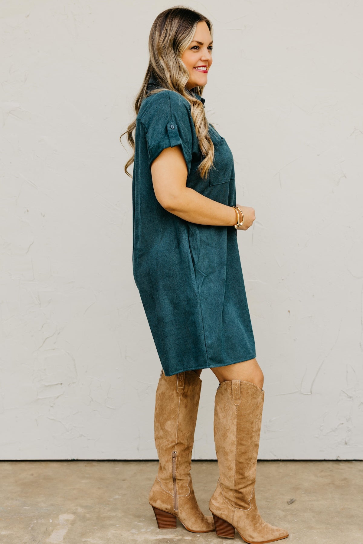 The Vanessa Button Down Felt Dress
