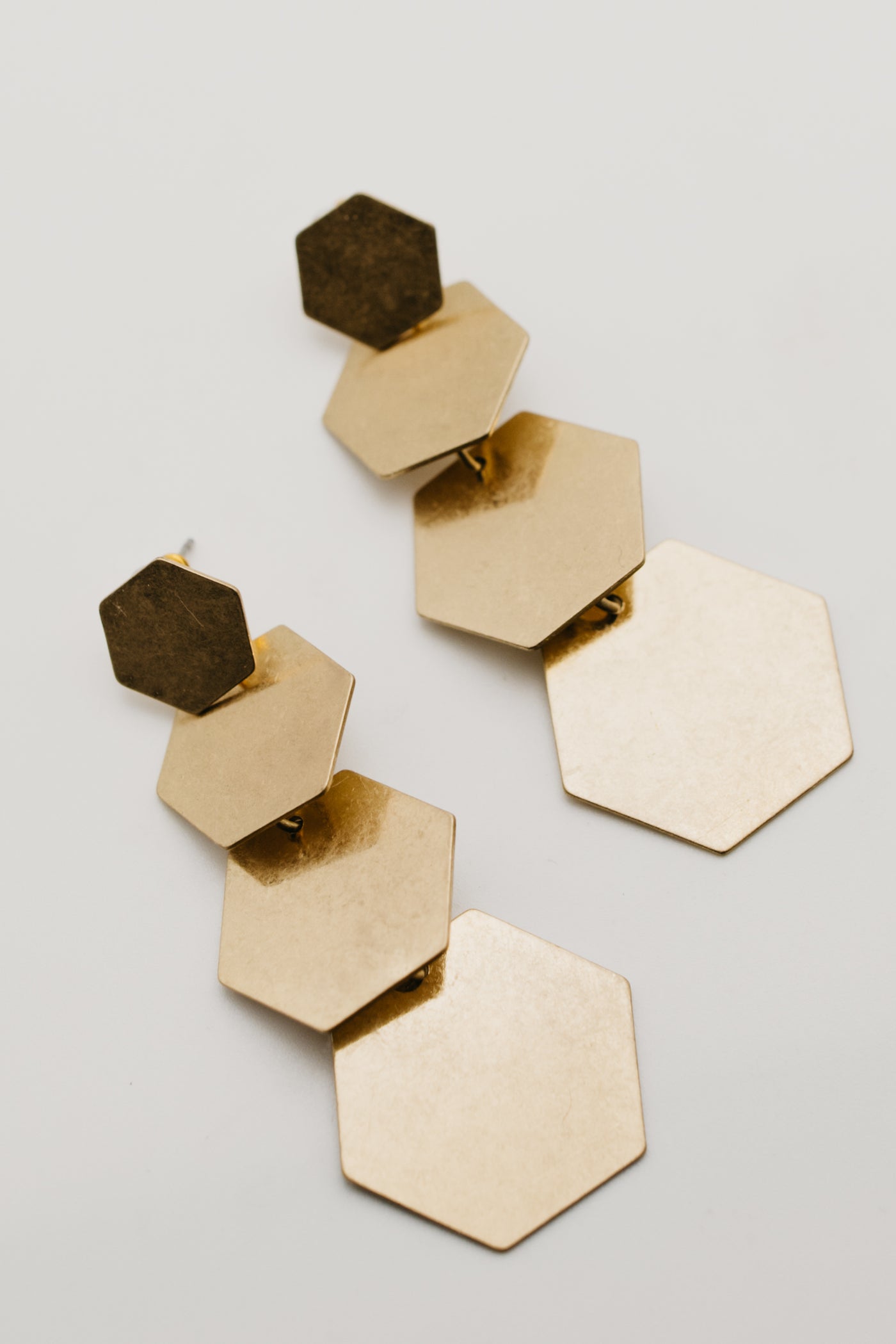 The Kira Hexagon Drop Earring