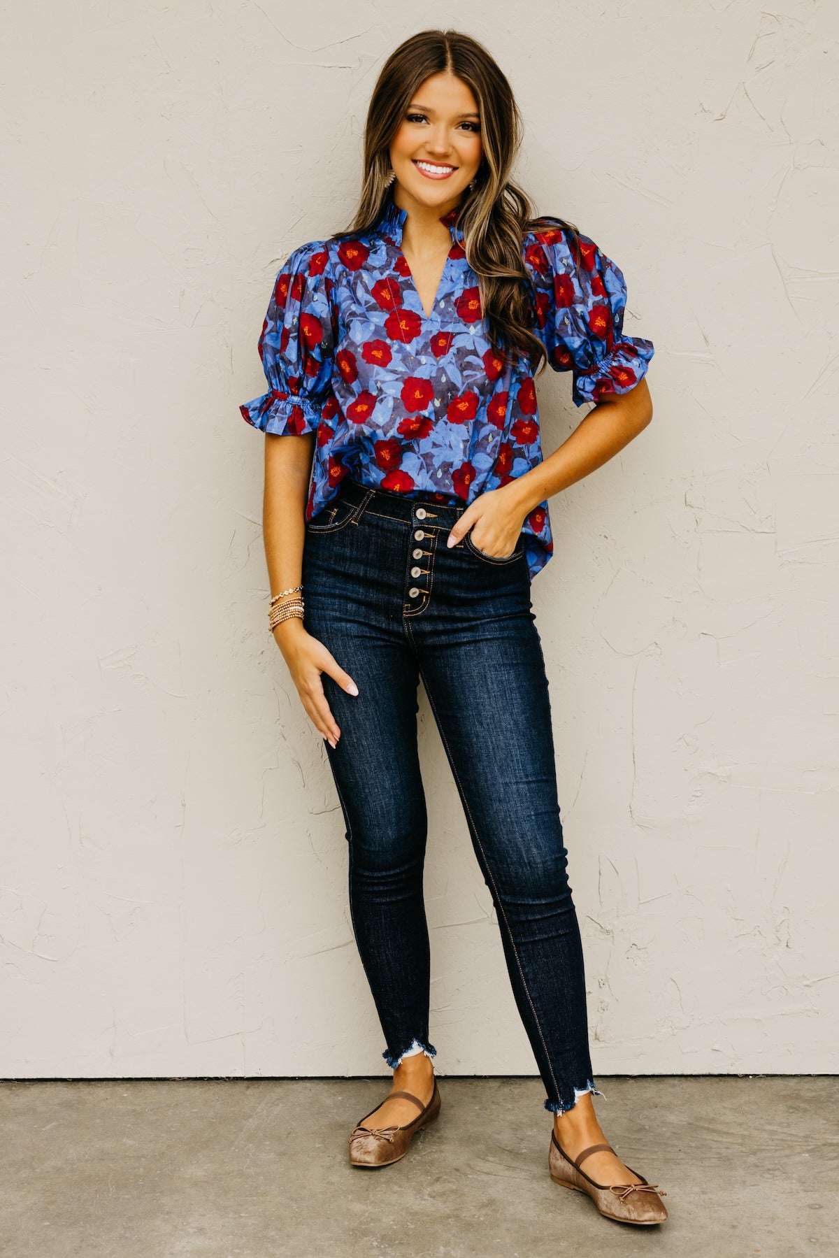 The Marissa Woven Floral Top