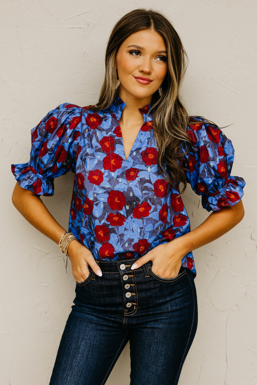 The Marissa Woven Floral Top