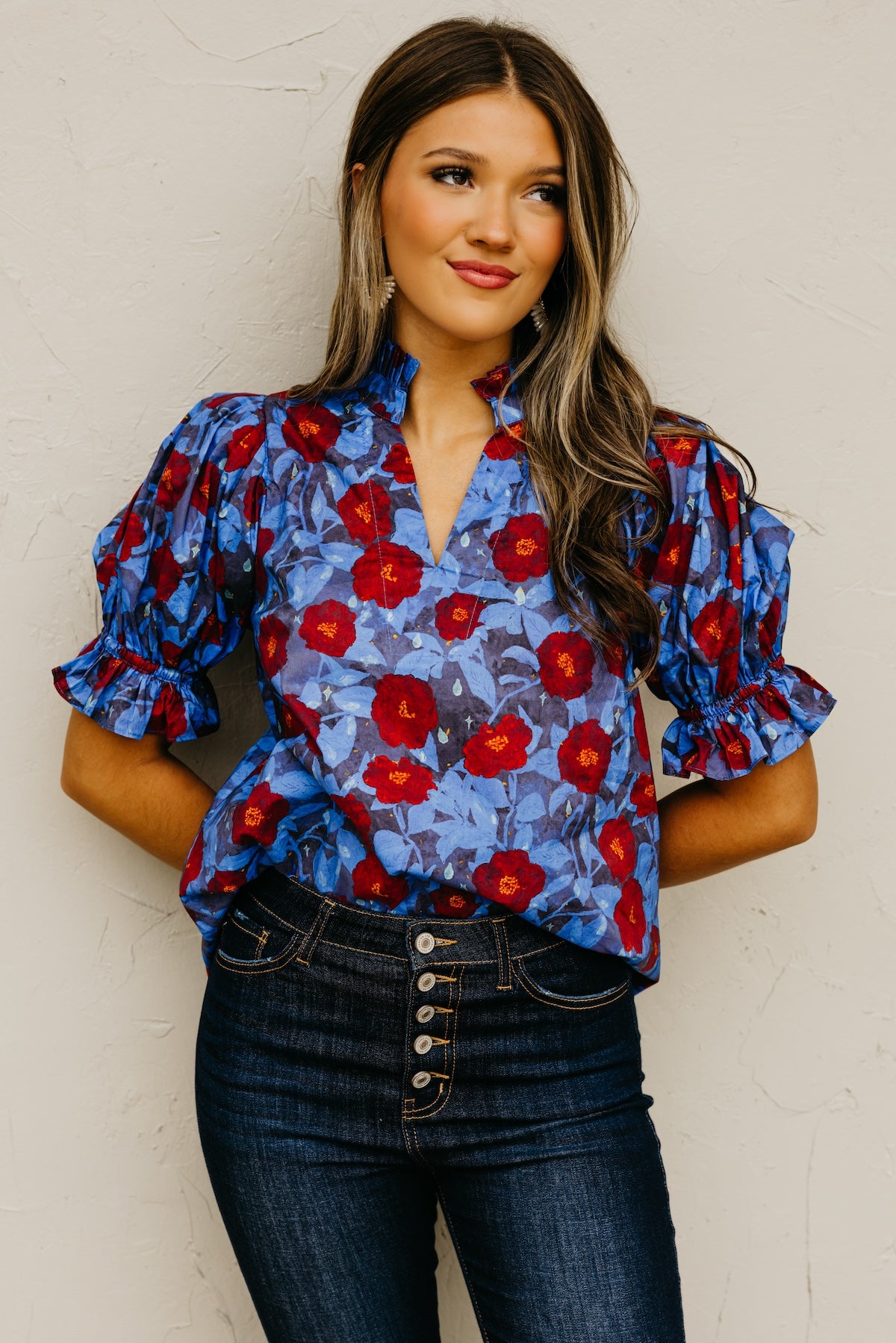 The Marissa Woven Floral Top
