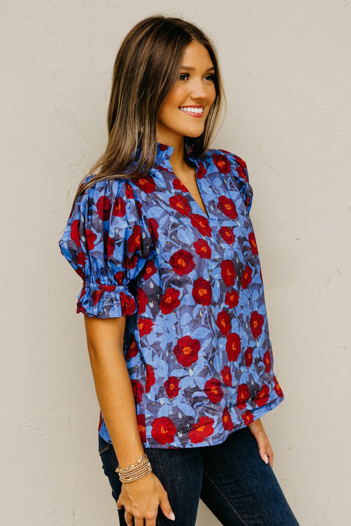 The Marissa Woven Floral Top
