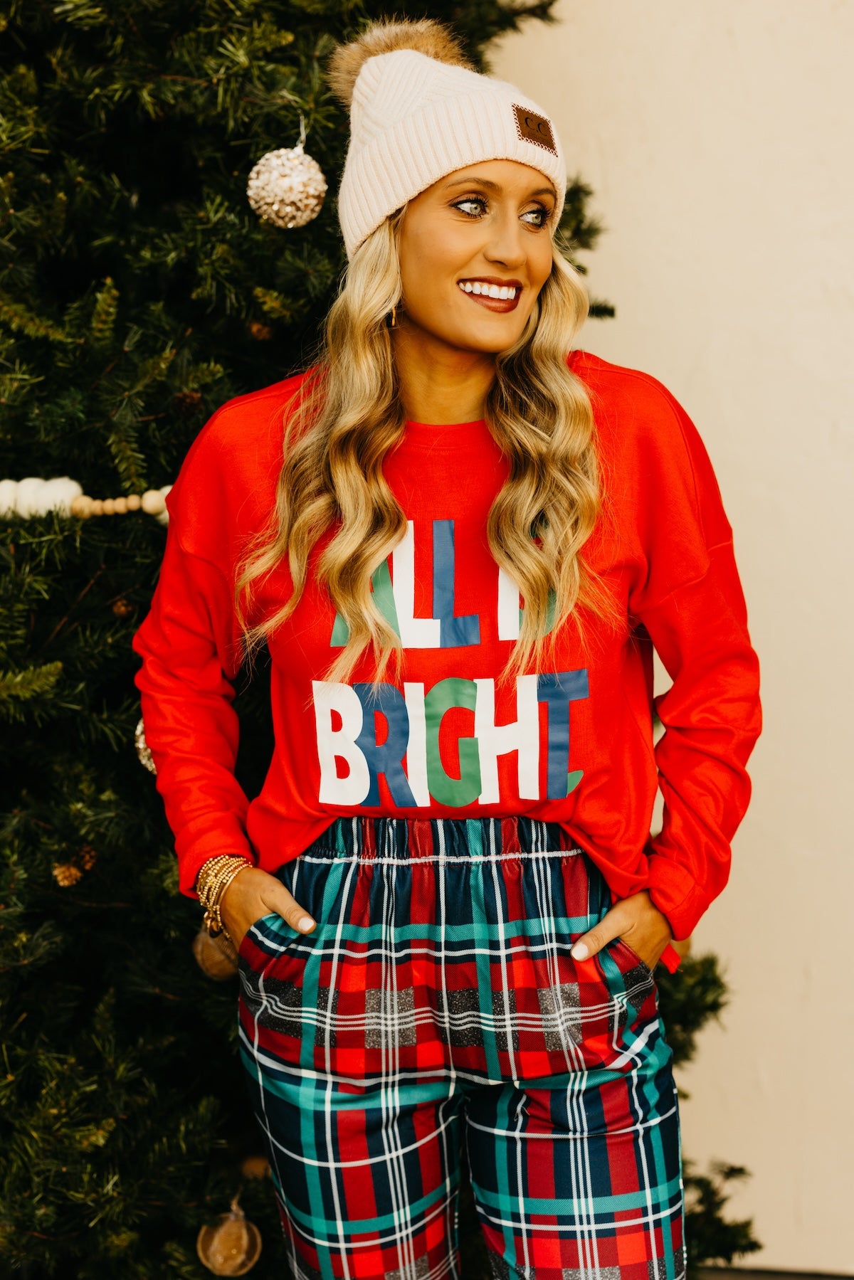 The All Is Bright Plaid Pajama Set