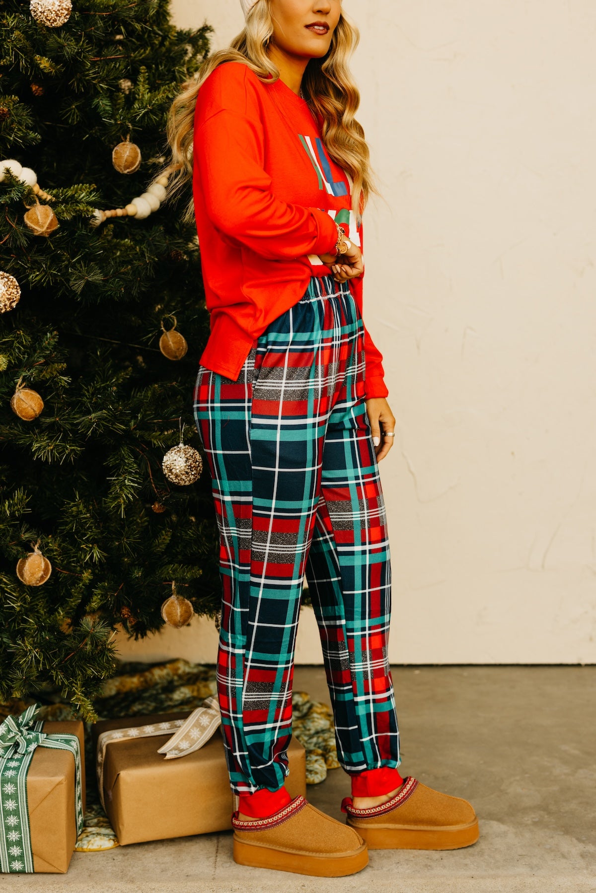 The All Is Bright Plaid Pajama Set