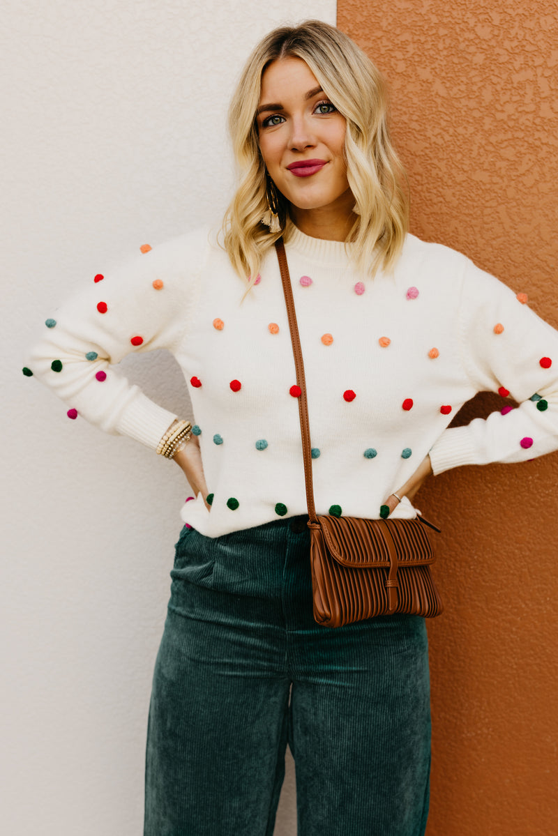 The Analia Gumdrop Pom Sweater